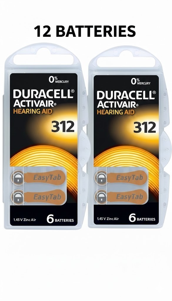 New Fresh Duracell Hearing Aid Batteries Size 312 Exp-2029