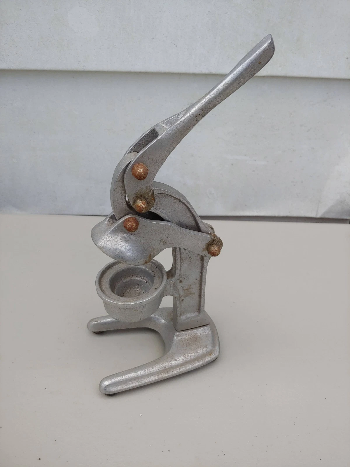 Vintage French Cast aluminum Juicer Antique