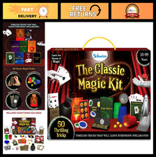 Magic Kit for Kids - 50 Classic Tricks Illusions, Real Props, Step-by-Step Gui