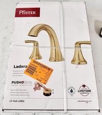 Pfister Ladera 8 in. Widespread Double Handle Bathroom Faucet Brushed Gold SEALE
