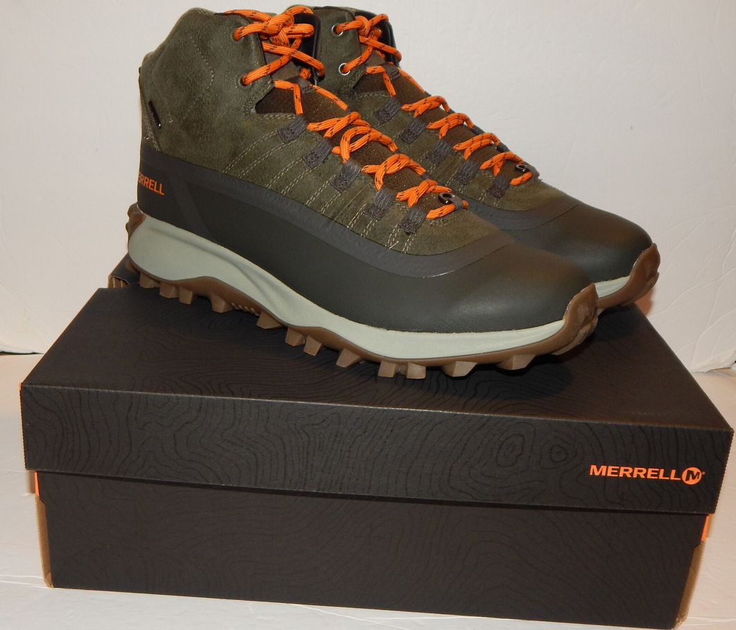 Merrell Thermo Snowdrift Men's Hiking Boots - Olive, US 8M (J19293