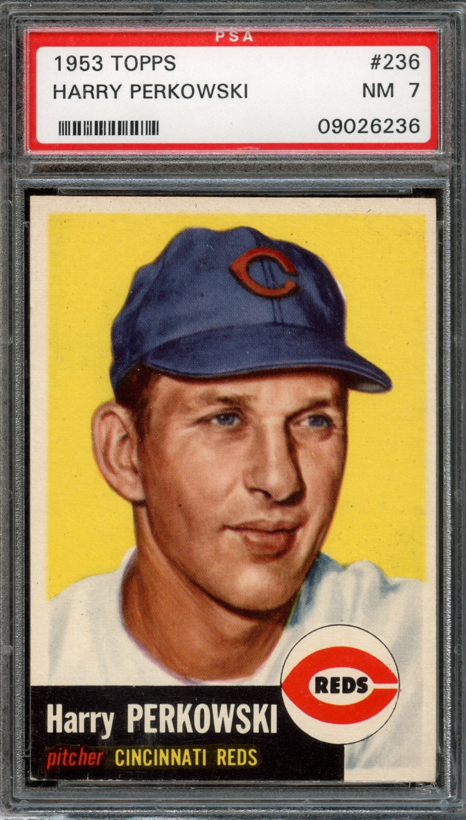 BB - 1953 Topps - #236 - Harry Perkowski - PSA 7 - NM