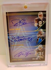 DEION SANDERS DARREN WOODSON TEAGUE #4 /10 AUTO SILHOUETTE PANINI BFOOTBALL 2025