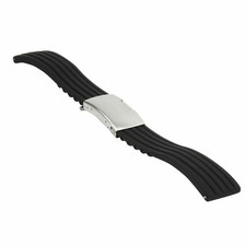 20MM RUBBER WATCH BAND STRAP DIVER FOR TAG HEUER CARRERA MONACO FORMULA F1 BLACK