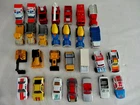 Vintage Diecast Matchbox Toy Lot of 28 Cars, Emergency & Construction Vehicles