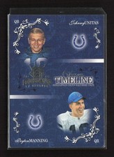 2003 Donruss Gridiron Kings #TT-8 Johnny Unitas / Peyton Manning Timeline #/600
