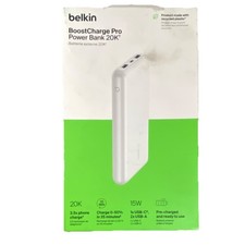 Belkin BoostCharge Pro Power Bank 20000mAh USB-C USB-A Portable Charger