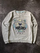 Kenzo Women Tiger Embroidered Crewneck Sweatshirt Size. L