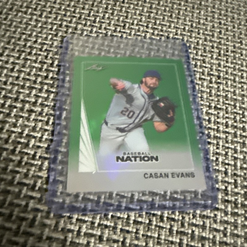 2026 Leaf Baseball Nation #90B-13 LSU RHP Casan Evans Retro Green #/25