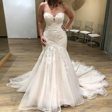 Luxury Mermaid Wedding Dresses Sweetheart Appliques Backless Tulle Bridal Gowns