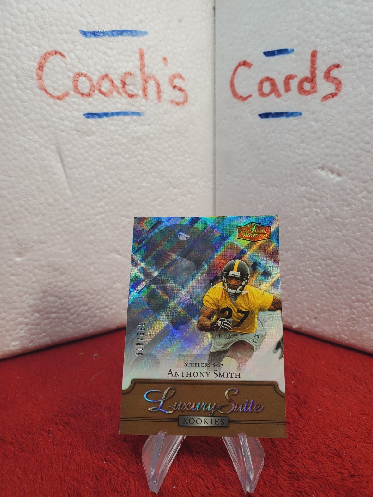 2006 Flair Showcase LUXURY SUITE ROOKIE #/699 Anthony Smith Pittsburgh Steelers 