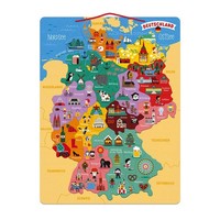 Janod Magnetische Deutschlandkarte Puzzle Holz 79 Teile Lernspiel Ab 7 Jahren