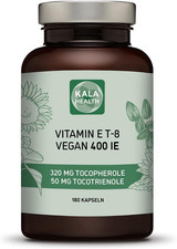 Kala Health Vitamin E 400 IE Vegan – Alle 8 Alpha + Beta + Gamma + Delta Tocotri