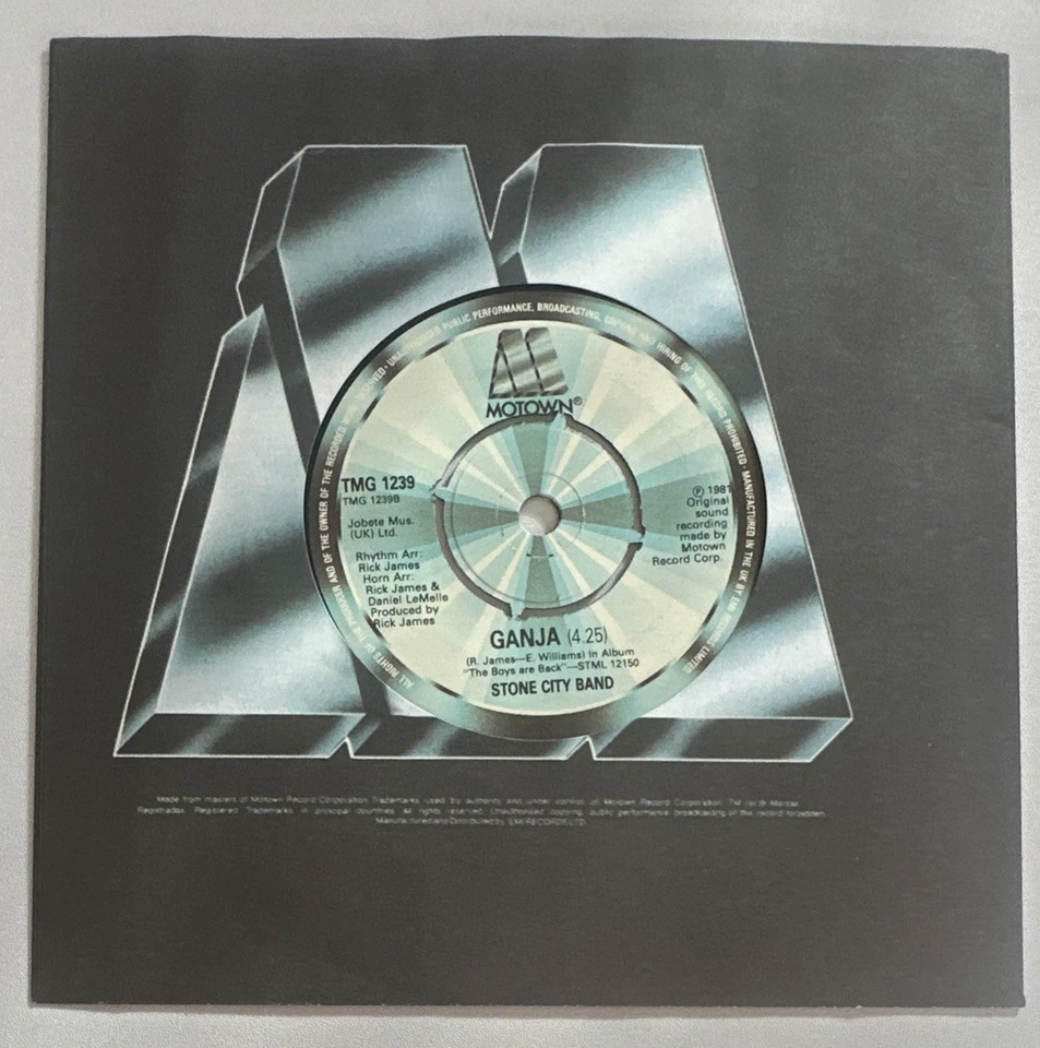 Stone City Band ~ Funky Reggae/ Ganja   MOTOWN TMG 1239 EX / M - Image 4 of 4