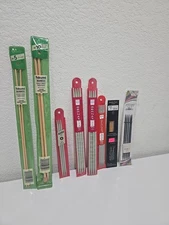 Knitting Needles Clover Takumi Bamboo Benat Plastic Knitters Pride Lot
