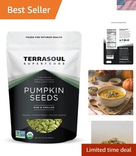 2 Lbs Raw Organic Pumpkin Seeds - Clean, Nutritious, Satisfying Crunch