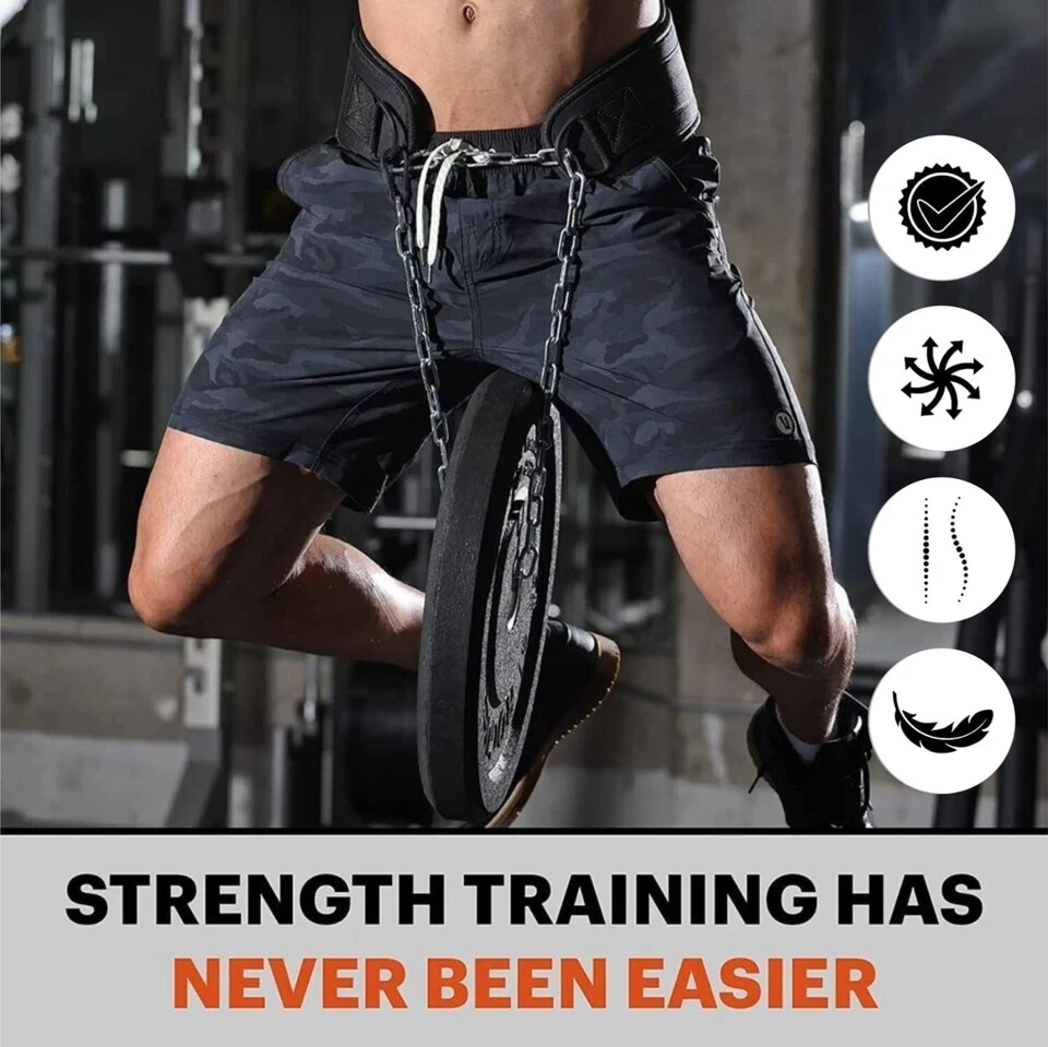 Dipping Belt with Steel Chain for Pull-Ups Weight Lifting With Free Ab Straps - Image 3 of 4