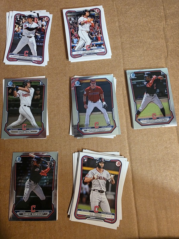 Lot of 36 Cleveland Guardians 2026 Bowman baseball cards