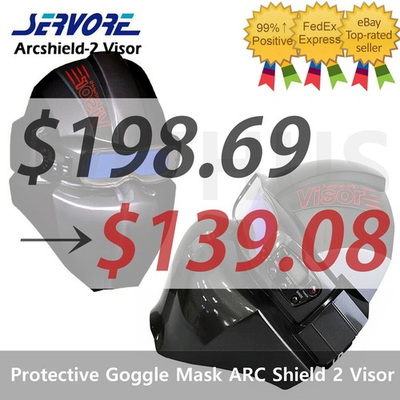#ad CLEARANCE Servore Arcshield 2 Visor Auto Darkening Welding Protective Goggle $132.13