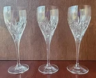 Vintage Set Of 3 Waterford Crystal Wine Glasses 7.75" EUC
