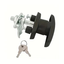 1× RV T-Handle Door Lock Latch & Keys for Truck Cabinet Garage Door Lock Camper