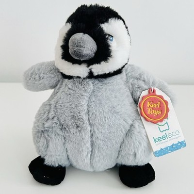 Kiel Öko Baby Pinguin Plüschtier Kuscheltier Weihnachtsdeko Teddybär Vogel grau