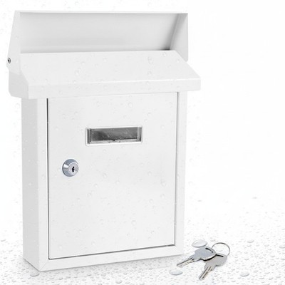 Decorative Galvanized Steel Mailbox - Locking Wall Mount Design for Convenience