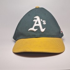 OC Sports Oakland Athletics Youth MLB Cap Green Yellow Baseball Hat