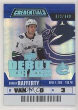 2019 Credentials Debut Ticket Access 72/999 Tier 1 Brogan Rafferty Rookie RC v5t