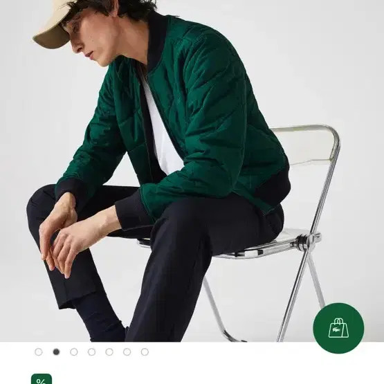 Lacoste Women's Navy Bomber Jacket - Size M thumbnail 2