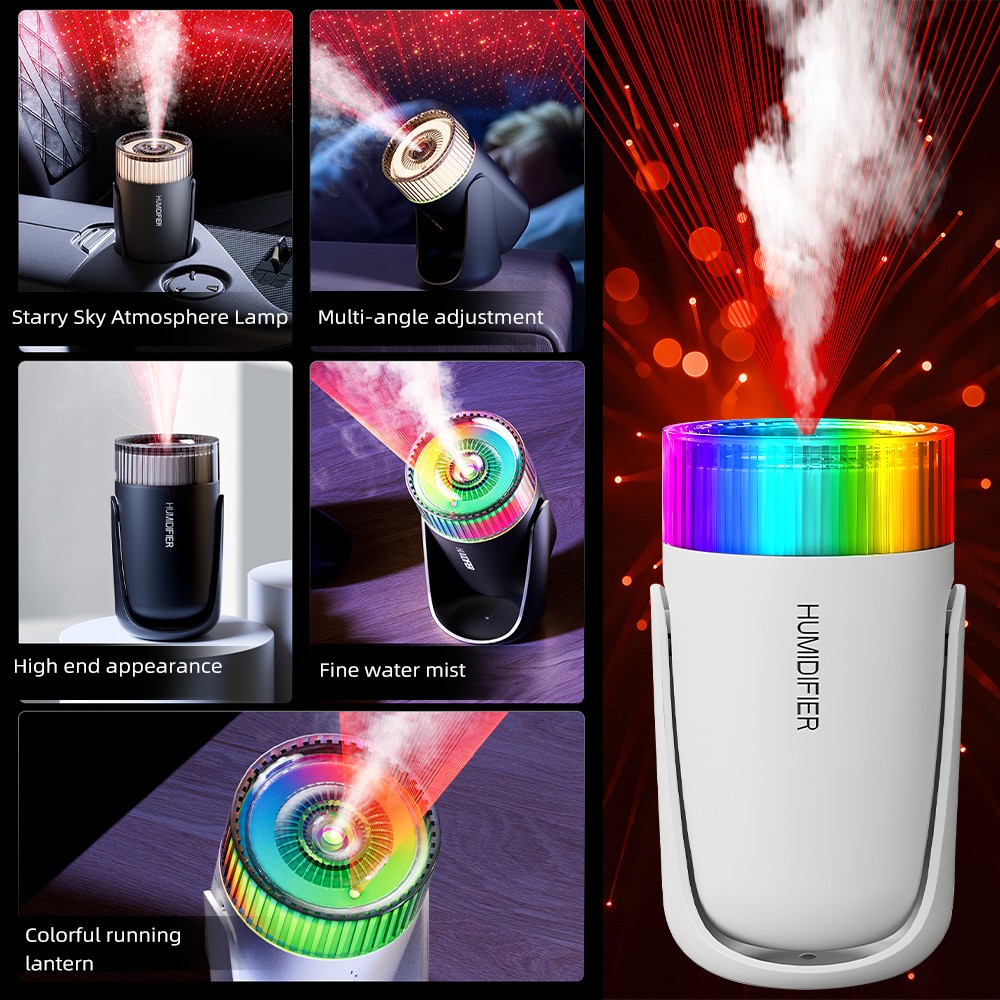 Mini Air Humidifier with Night Light Portable Cool Mister Essential Oil Diffuser