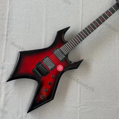Warlock Solid Body Electric Guitar Stainless Rounded Fret Edge C Shape Neck - Photo 1/4