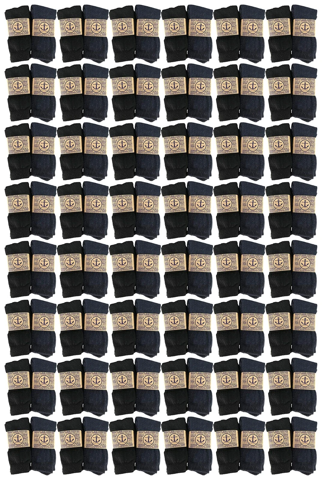 60 PK of Non Slip Gripper Bottom Men's Winter Thermal Tube Socks Size 10-13