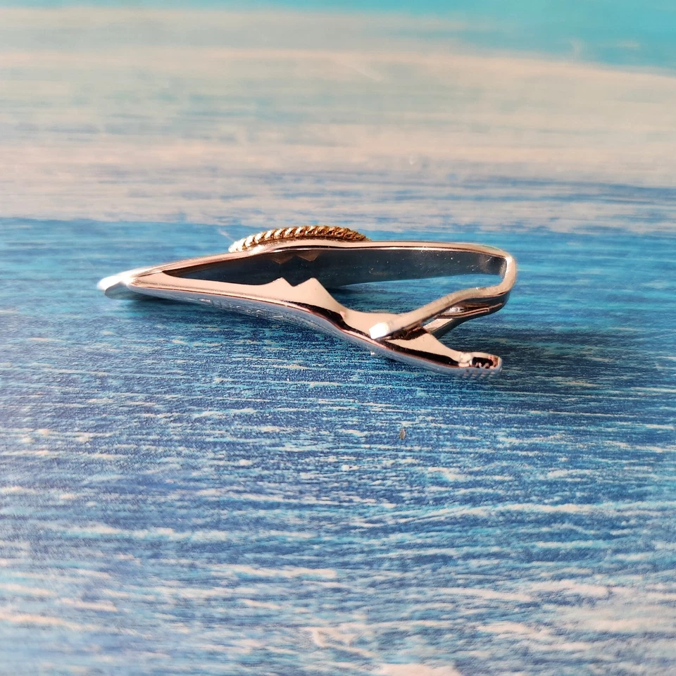 Vintage SWANK "C" Initialized Silver With Gold Border Accent - Image 3 of 4