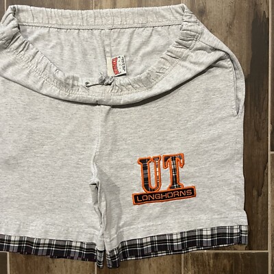 Vintage Made In USA Mid 90s Texas Longhorns Nutmeg Mills Plaid Trim Sweatshirts