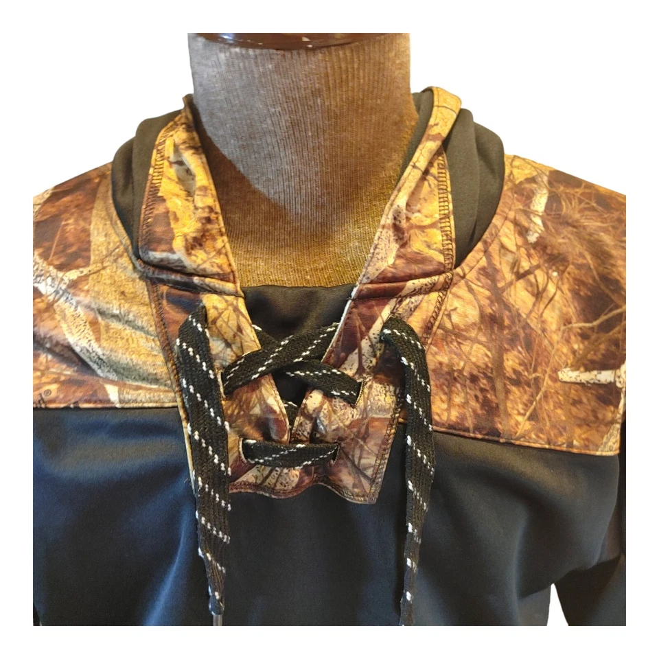 Gamehide Men's Black/Brown Camouflage Pullover Hoodie - L 24×28 - Image 2 of 4