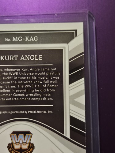 Kurt Angle 2023 WWE Panini Immaculate Marks Of Greatness Legends Autograph /99 - Picture 8 of 10