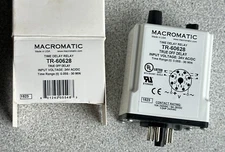 NEW MACROMATIC TR-60628 Time Delay Relay, 24VAC/DC, 10A, DPDT