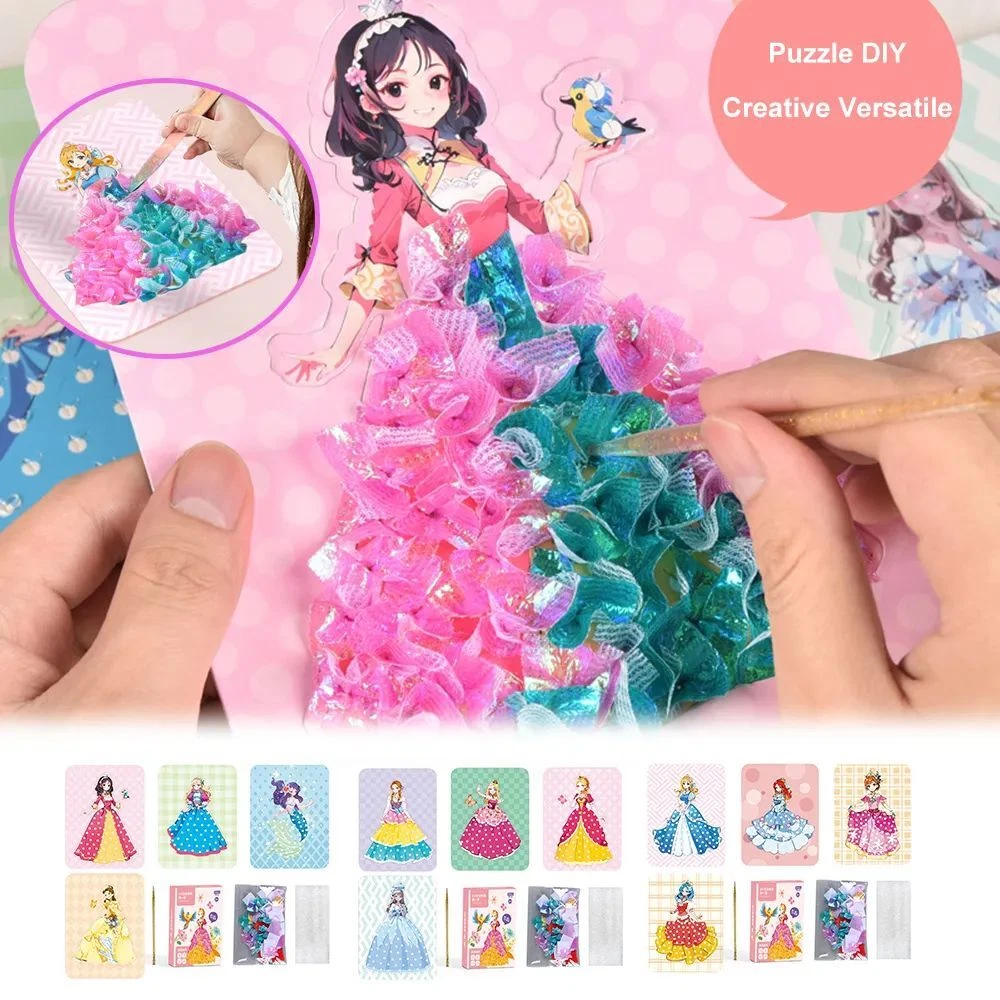 Kid DIY Art Craft Change Clothes Educational Poke Painting Princess Dress  up Toy | eBay