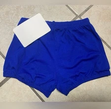 Adult Royal Blue Cheerleading Tennis Dance Boy Short Cut Spankie Bloomers NIP