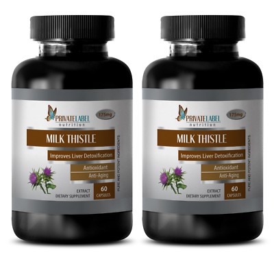 antioxidant anti aging - MILK THISTLE - liver cleanse - 2 Bottles