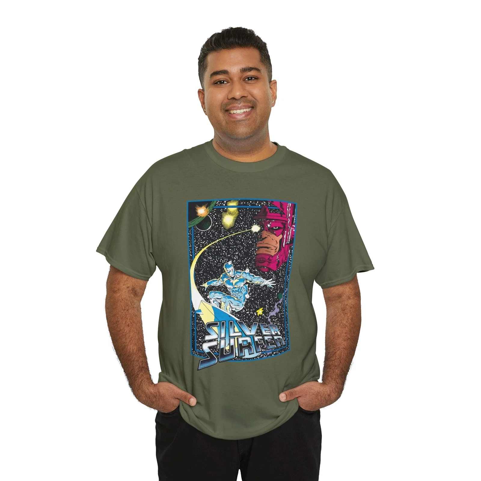 Silver Surfer T-Shirt - Marvel Comics - Ron Lim Art - Galactus - Norrin Radd