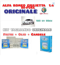 KIT TAGLIANDO ORIGINALE+OLIO+GPL+CANDELE ALFA ROMEO GIULIETTA 1.4 GPL 88KW 120CV