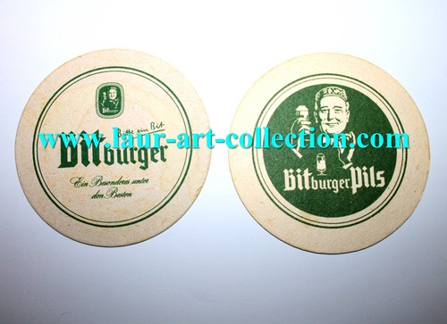 BITBURGER PILS - 2 ANCIEN SOUS BOCK, DESSOUS VERRE R/V BIERE ALCOOL ...