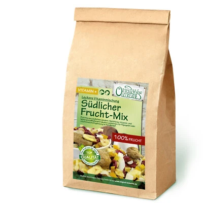 ORIGINAL-LECKERLIES *400g* Südlicher Frucht-Mix, Papageienfutter, Leckerlies, Snack, 100% Frucht