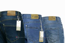 Jeans uomo cotone denim elastico stretch REGULAR blu chiaro scuro tag da 44 a 64