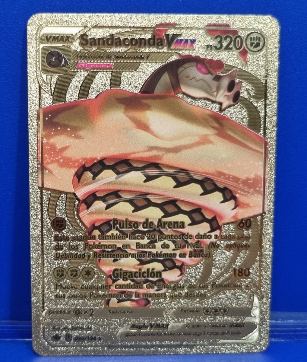 Pokemon Sandaconda VMAX PS320 Gigamax 090/198 Gold Spanish
