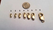 SOLID 14k White or Yellow Gold LOBSTER Clasp for Bracelet Chain Replacement 585