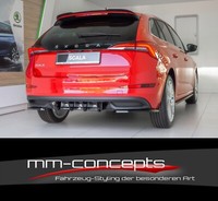 Cup Diffusor Ansatz Schwarz FüR Skoda Scala Heck StoßStange Rear Splitter ABS
