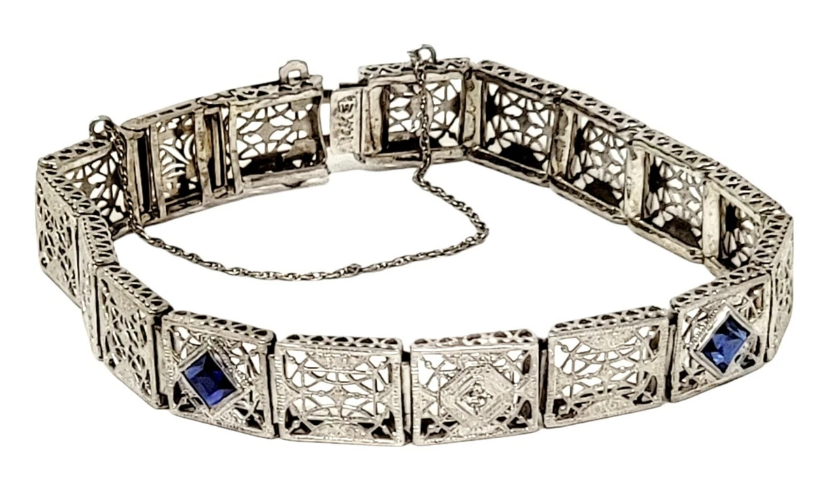 Antique Belle Époque Diamond Filigree Bracelet – Bella Rosa Galleries